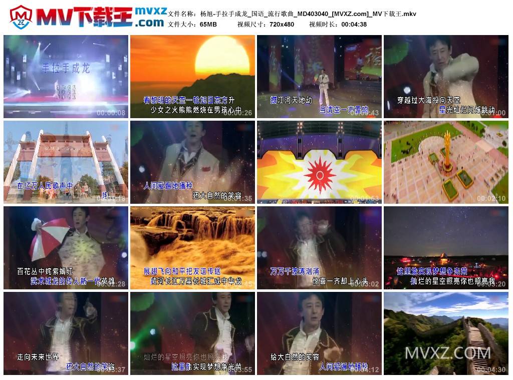 杨旭-手拉手成龙_国语_流行歌曲_MD403040